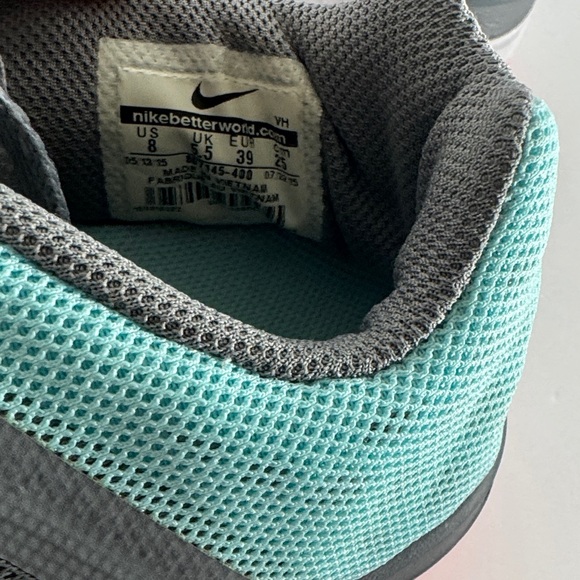 Gray and Teal Women's Running Shoes - Picture 5 of 6
